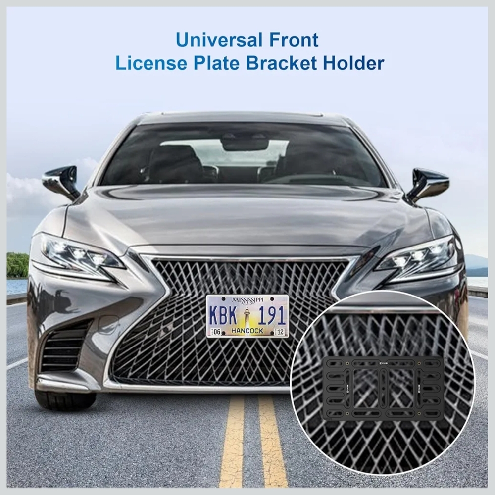 Universal Black License Plate Bracket Holder